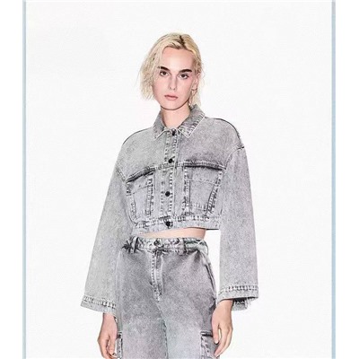 Женская джинсовая куртка с широкими рукавами АРМАН*И