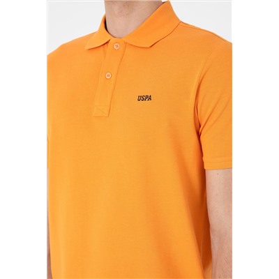 Erkek Regular Fit Polo Yaka Turuncu Basic Tişört
