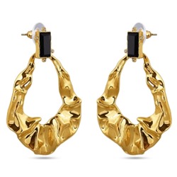 Серьги Дюна (кристаллы черные; покрытие золото), Есть комплект