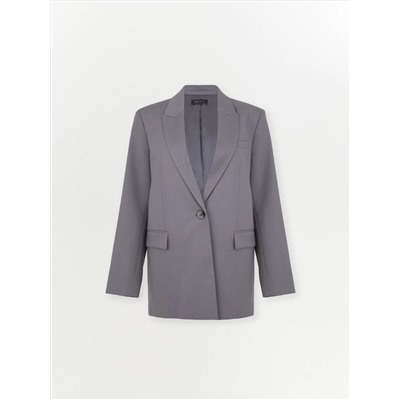 Однобортный жакет из костюмной шерсти, ML780/peter