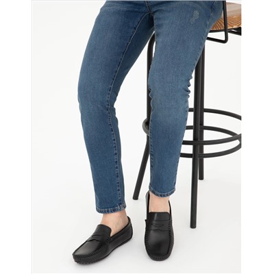 Siyah %100 Deri Loafer