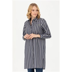 Kadın Lacivert Uzun Kollu Gömlek