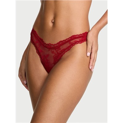 Very Sexy Rose Lace High-Leg Thong Panty