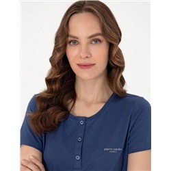 İndigo Kısakollu Pijama Takımı