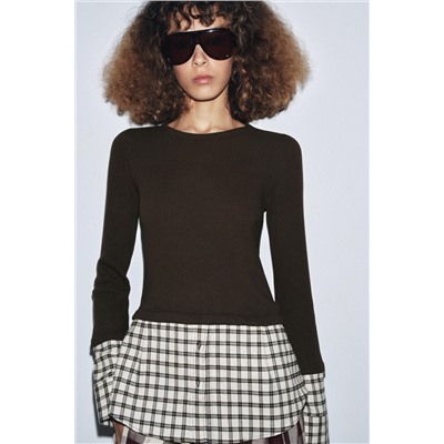 CONTRAST CHECK SHIRT