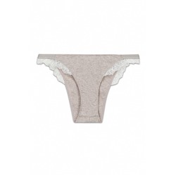 Braga brasileña tira algodón canalé marrón