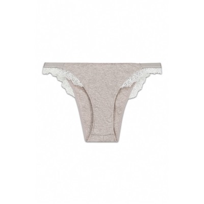 Braga brasileña tira algodón canalé marrón