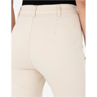 Ekru Flare Fit Pantolon