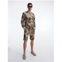 Bomber-Sweatshirt mit Pflanzenmotiv