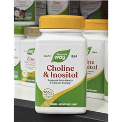 Choline & Inositol 100 caps Natures Way на