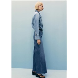 Jeans wideleg tiro alto