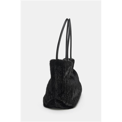 FAUX FUR TOTE BAG