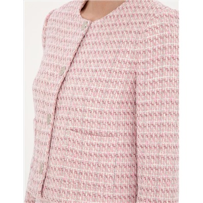 Pembe Tüvit Crop Ceket