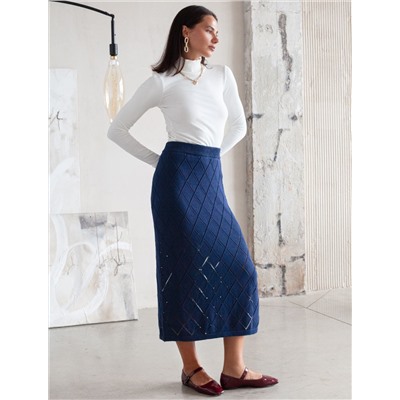 Водолазка из трикотажа в широкий рубчик