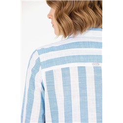 Kadın Saks Uzun Kollu Gömlek