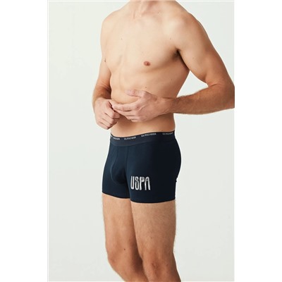 U.S. Polo Assn. Erkek Lacivert - Lacivert Melanj 3 Lü Boxer