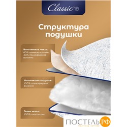 CLASSIC by T АЛЬПИЙСКИЙ ЛЕН Подушка стег 50х70,1пр.