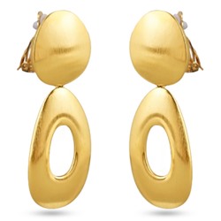 Серьги-клипсы Геометрия (покрытие матовое золото)