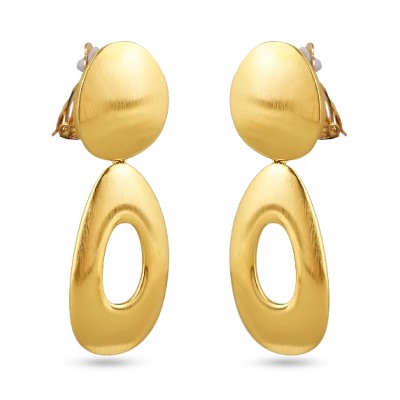 Серьги-клипсы Геометрия (покрытие матовое золото)