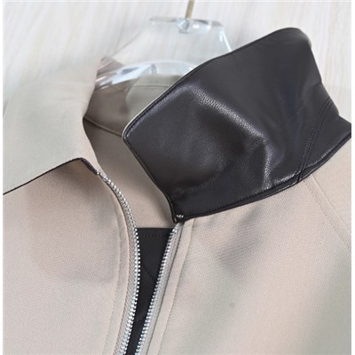 Женская элегантная изысканная куртка  с застежкой-молнией