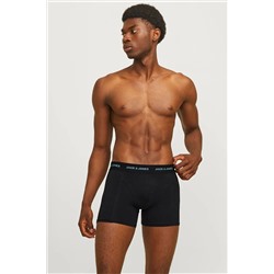 Jack & Jones Erkek Logolu Düz Renk 3'lü Boxeri Paketi - Marvin