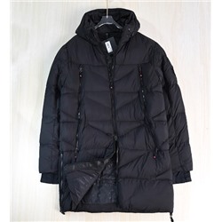 Мужское стеганое пальто с капюшоном