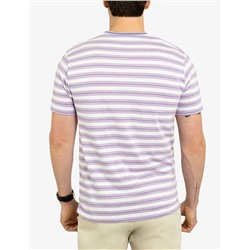 YARN DYE STRIPE JERSEY CREW NECK T-SHIRT