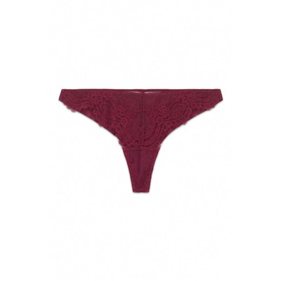 Tanga encaje tul vino