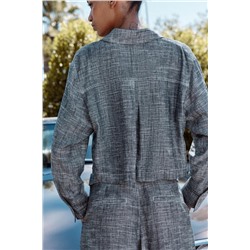 CAMISA CROP BOLSILLOS