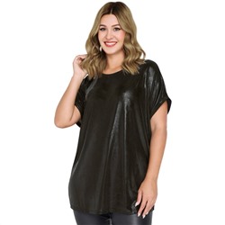 Женская футболка с металлизированным эффектом Plus Size