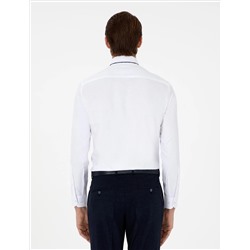 Beyaz Slim Fit Uzun Kollu Gömlek