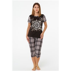 Женский домашний костюм с бриджами и кофтой 22А