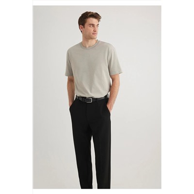 Mavi Bisiklet Yaka Gri Basic Tişört Loose Fit / Bol Rahat Kesim 0611596-70100