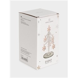 Статуэтка, 15 см, с подвесками, стекло, серебристая, Ель со снежинками, Event