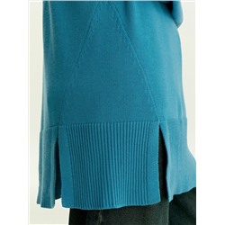 Удлиненный свитер с шерстью, B3031/turkoosi