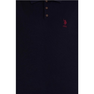 Erkek Lacivert Polo Yaka Triko Kazak