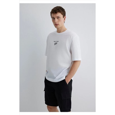 Mavi Minimal Logo Baskılı Beyaz Tişört Relaxed Fit / Rahat Kesim 0612710-620