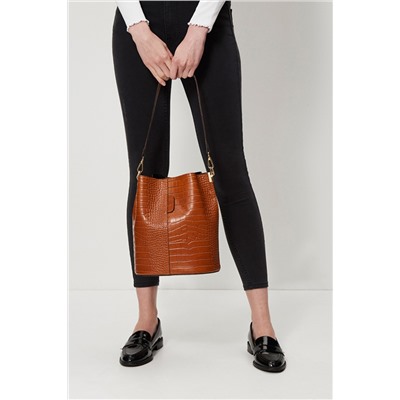 Bandolera de piel Bruna Camel