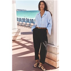 PANTALON RECTO CON LINO CINTURÓN