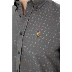 Erkek Antrasit Uzun Kollu Gömlek