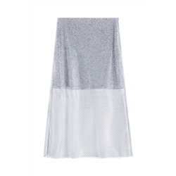 Falda midi Gris
