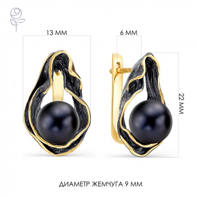 Серьги серебро 52241Y2B