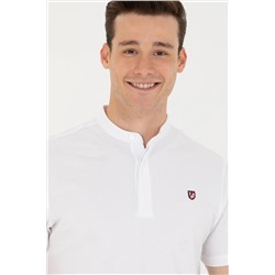 Erkek Beyaz Hakim Yaka Tişört