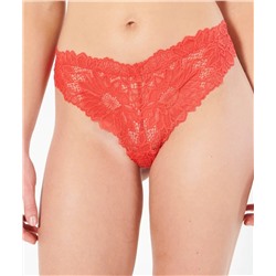 Tanga de encaje floral