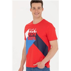 Erkek Kırmızı Bisiklet Yaka Tişört