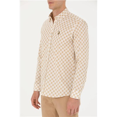 Erkek Taş Uzun Kollu Gömlek