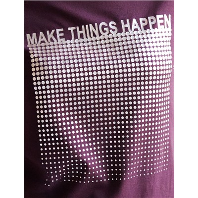 Нарядная футболка с блестящим принтом фольгой