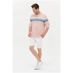 Erkek Pudra Uzun Kollu Gömlek