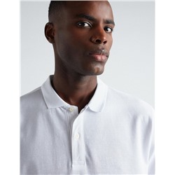 Piquet Polo, Men, White
