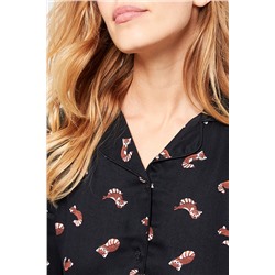 Черная шоколадная рубашка